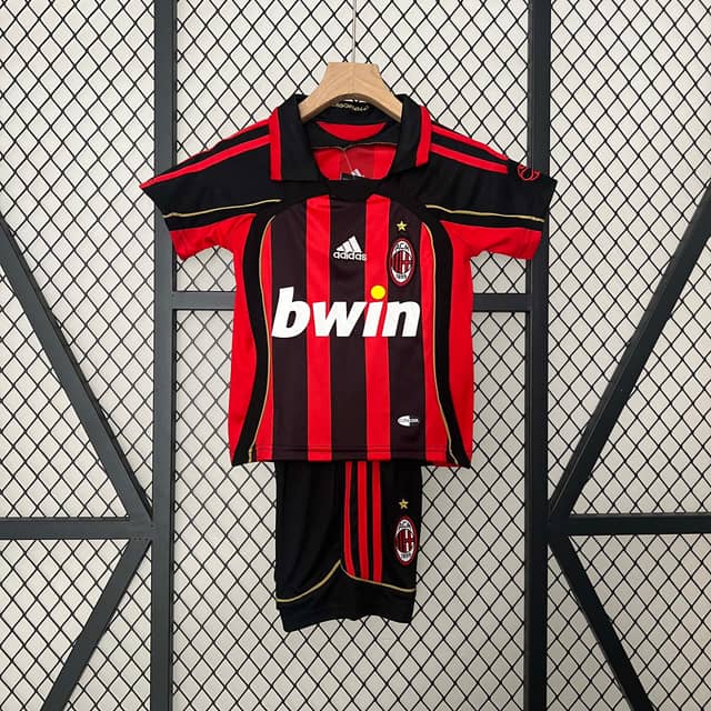 2006/2007 Retro AC Milan Home Jersey Kids Size