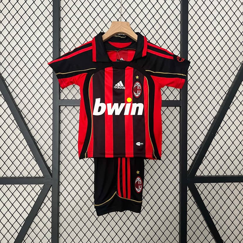 2006/2007 Retro AC Milan Home Jersey Kids Size