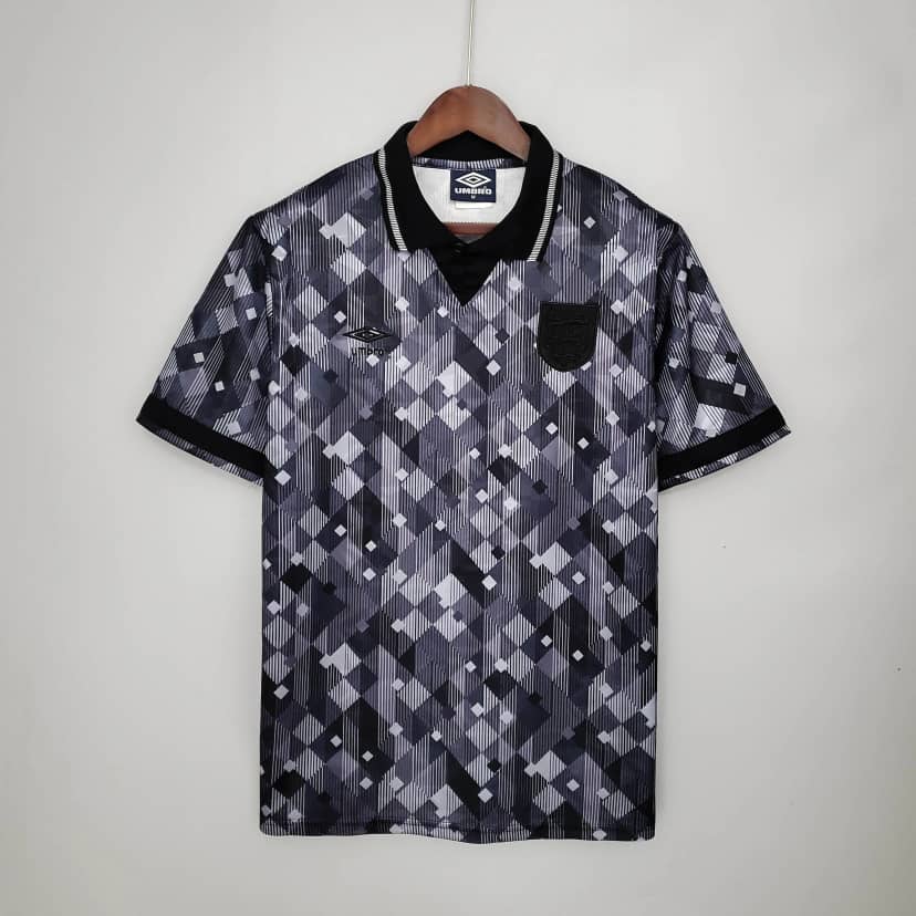 1990 Retro England Blackout Special Edition Black Jersey