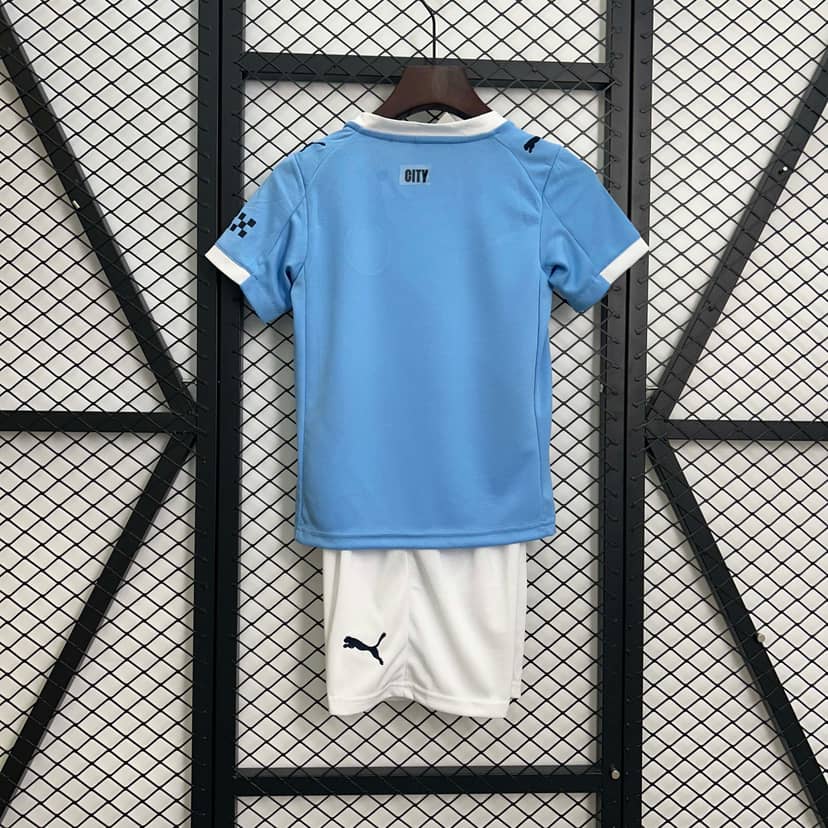 2025/2026 Manchester City Home Shirt Kids Size--1