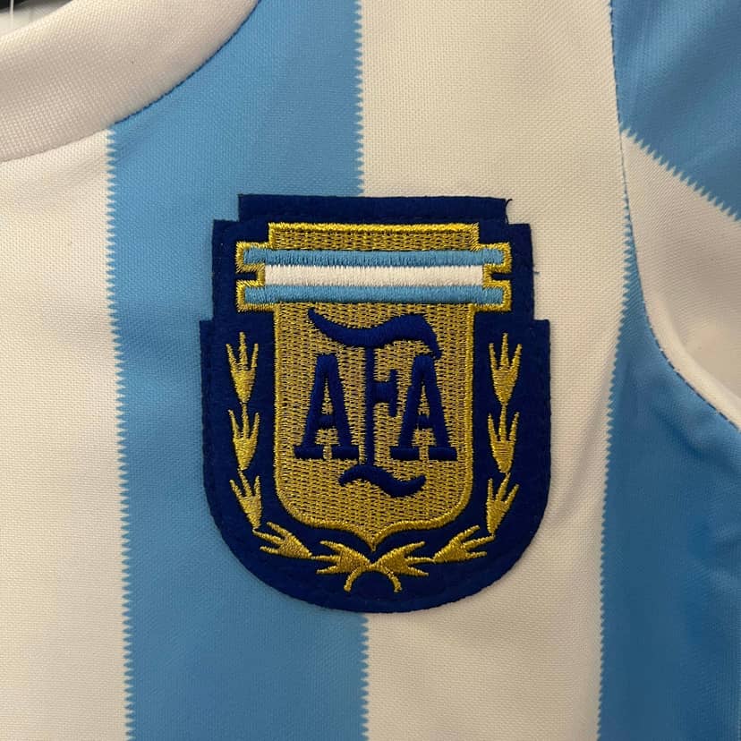 1986 Retro Argentina National Team Home Shirt Kids Size--5