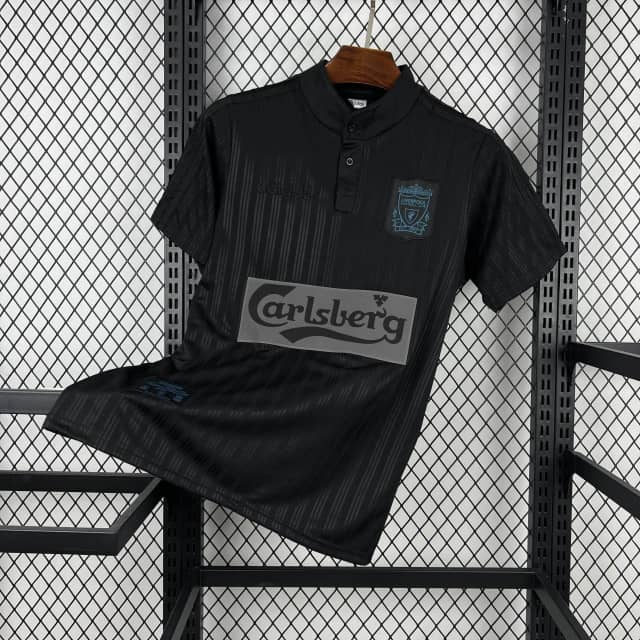 1995/1996 Retro Liverpool Blackout Special Edition Black Shirt