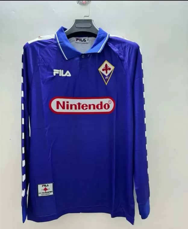 1998/1999 Retro Long Sleeve Fiorentina Home Jersey