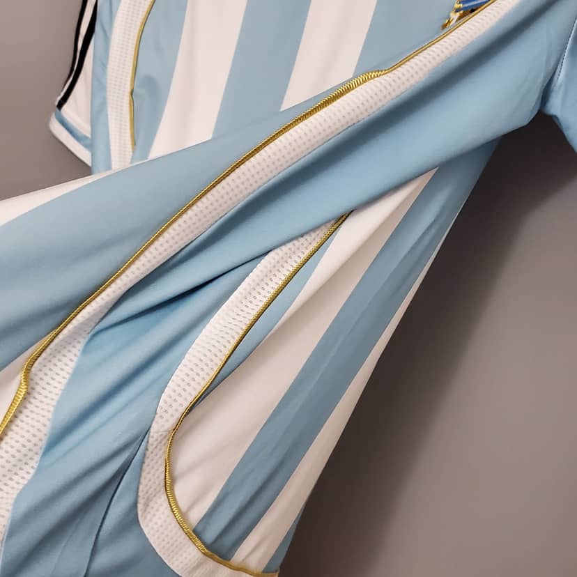 2006 Retro Argentina National Team Home Jersey--5