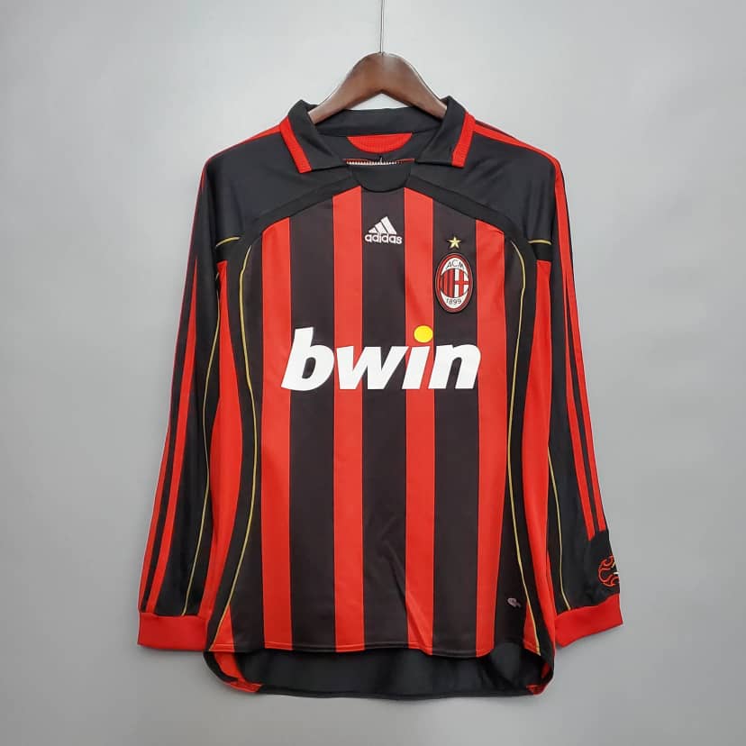 2006/2007 Retro Long Sleeve AC Milan Home Shirt