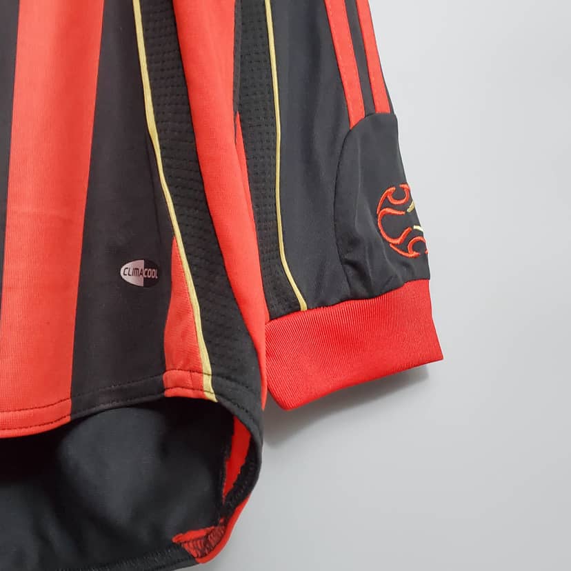 2006/2007 Retro Long Sleeve AC Milan Home Shirt--6