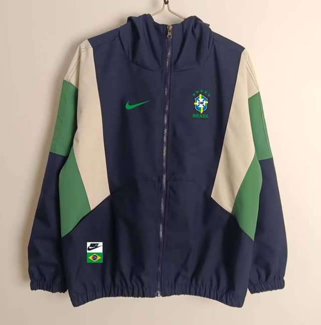 2025 Brazil Windbreaker Navy blue Shirt