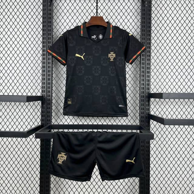 2026 Portugal Special Edition Black Shirt Kids Size