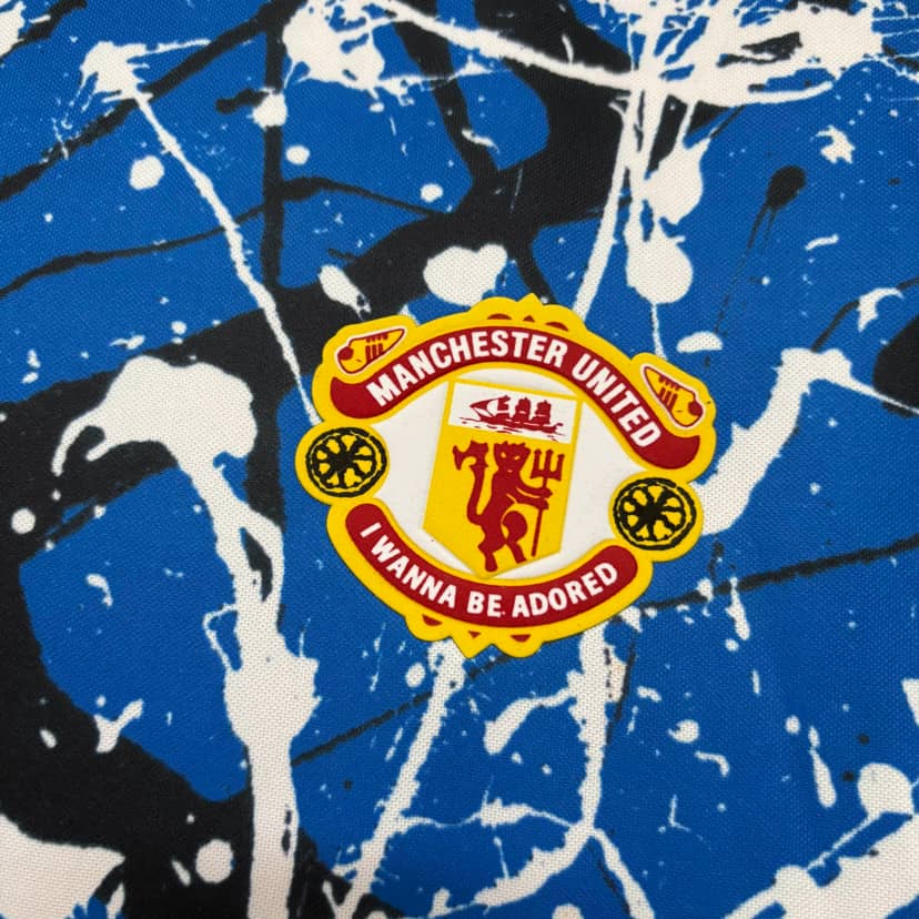 2025/2026 Long Sleeve Manchester United Stone Roses Co-Branded Edition Blue Shirt--5