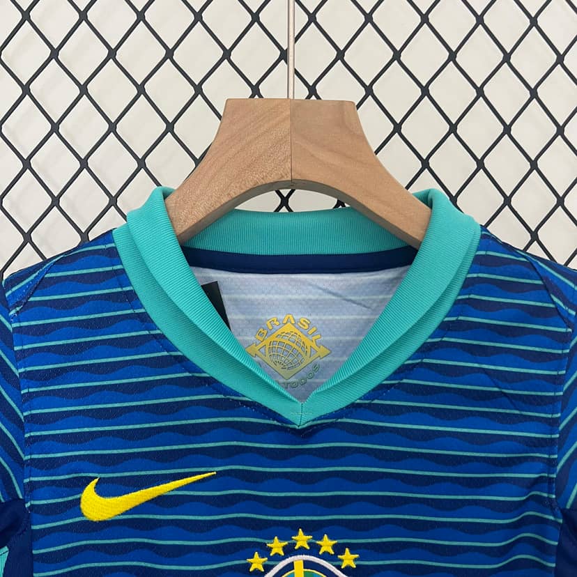 2024 Brazil Away Shirt Kids Size--2