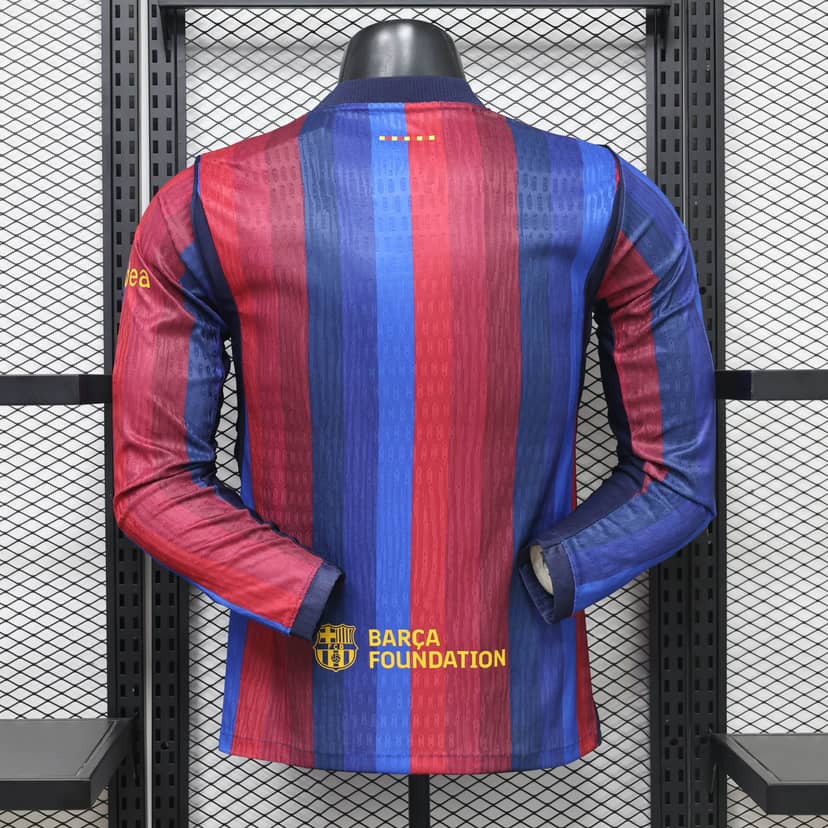 2026/2027 Player Version Long Sleeve Barcelona Home Shirt--1