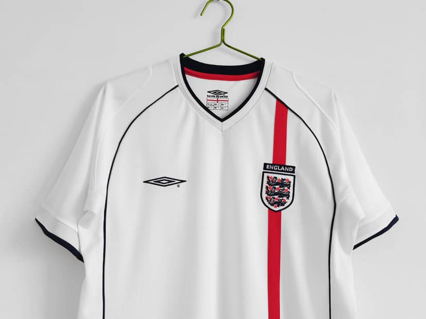 2002 Retro England Home Shirt--3