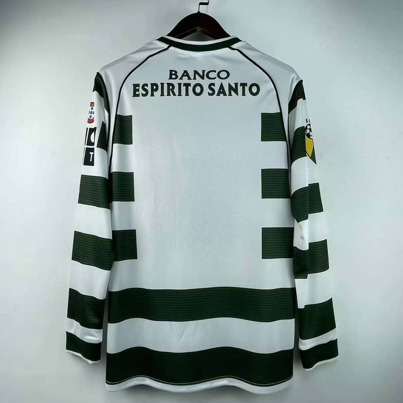 2002/2003 Retro Long Sleeve Sporting Lisbon Home Shirt--1