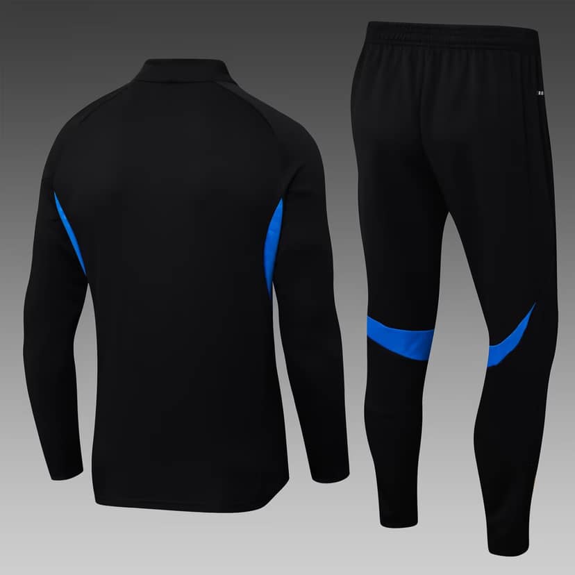 2025/2026 Manchester United Half-Pull Training Suit Black Shirt Set--1
