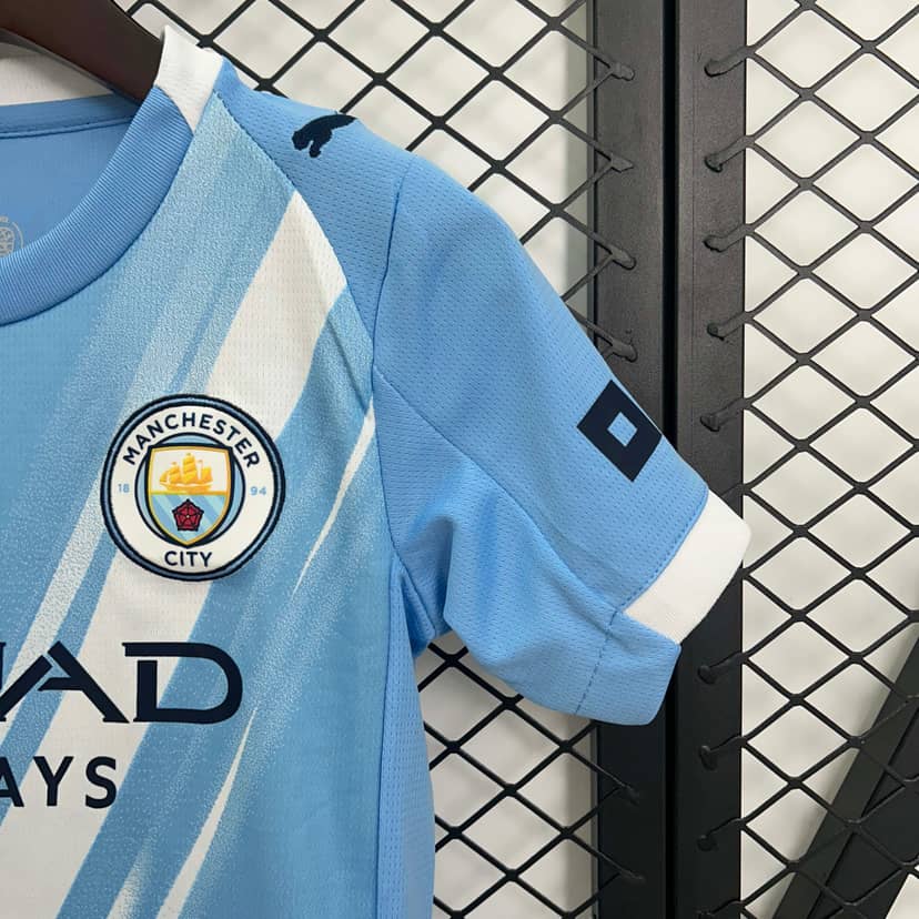 2025/2026 Manchester City Home Shirt Kids Size--6
