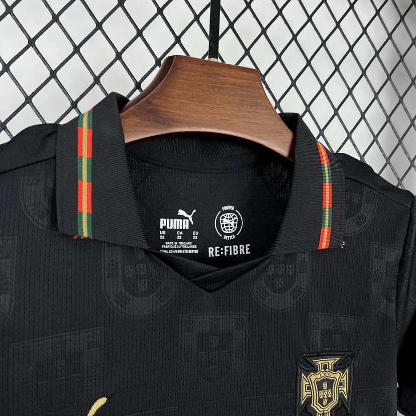 2026 Portugal Special Edition Black Shirt Kids Size--2