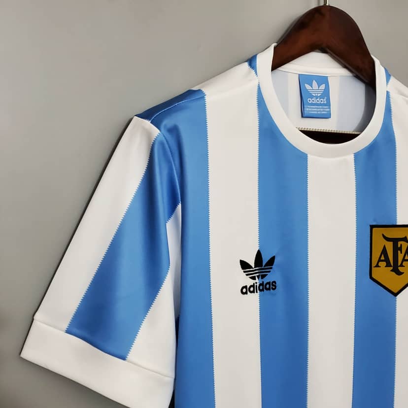 1978 Retro Argentina National Team Home Jersey--6