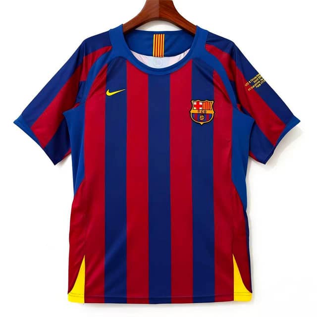 2005/2006 Retro Barcelona Home Shirt UEFA Champions League