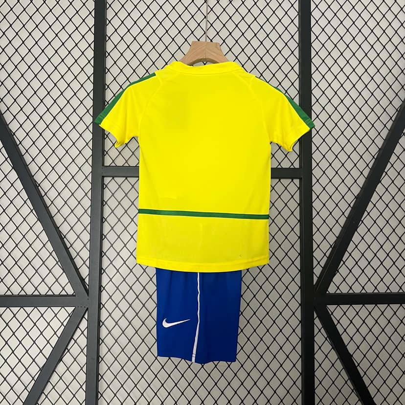 2002 Retro Brazil Home Shirt Kids Size--1