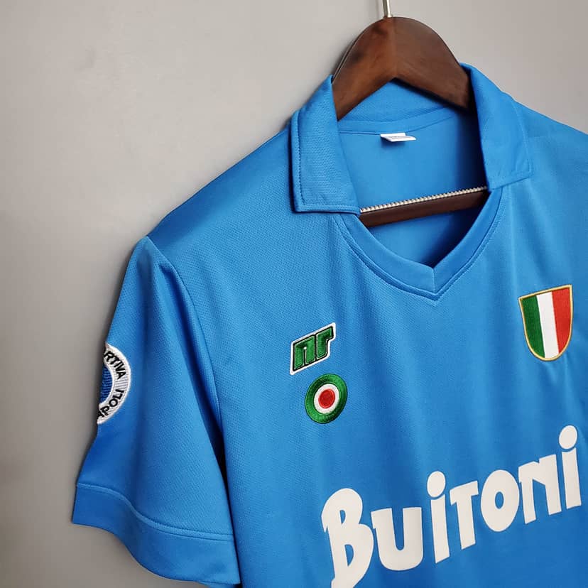 1987/1988 Retro Napoli Home Jersey--2