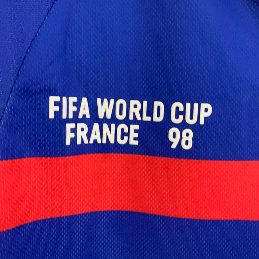 1998 Retro Long Sleeve France Home Shirt--4
