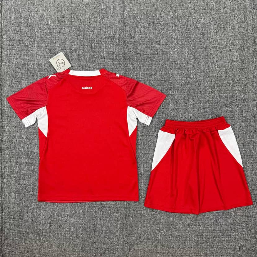2026 Switzerland Home Shirt Kids Size--1