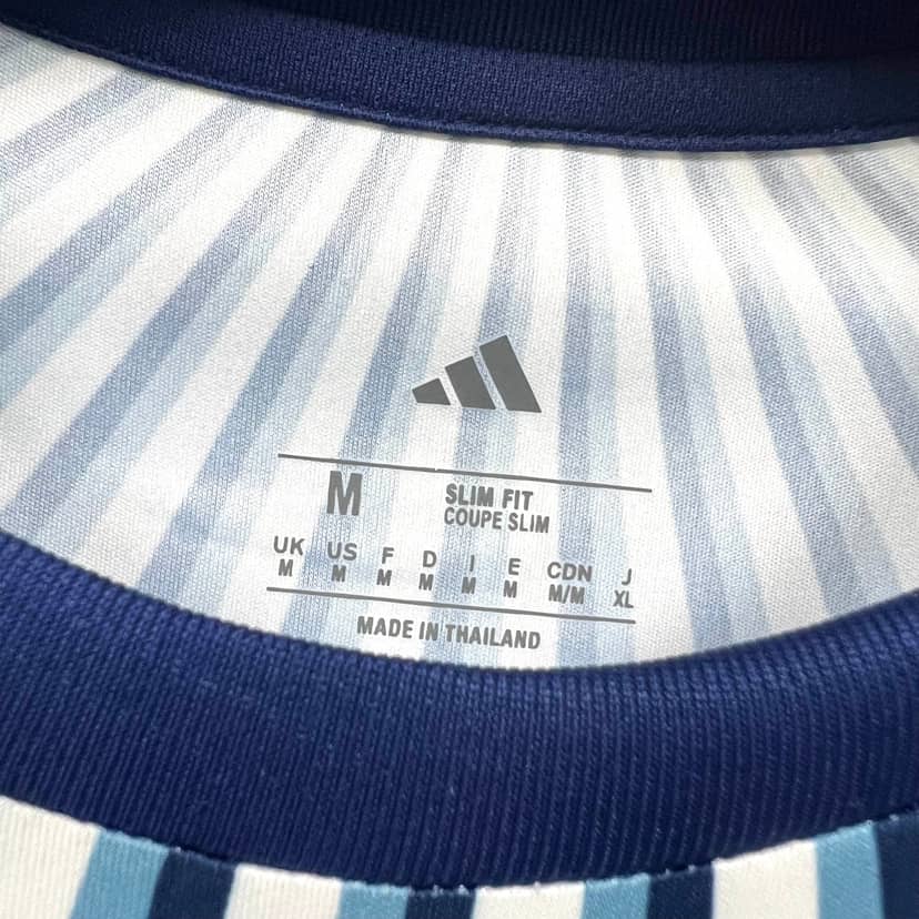 2026 Argentina National Team Pre-Match Training Striped Shirt--2