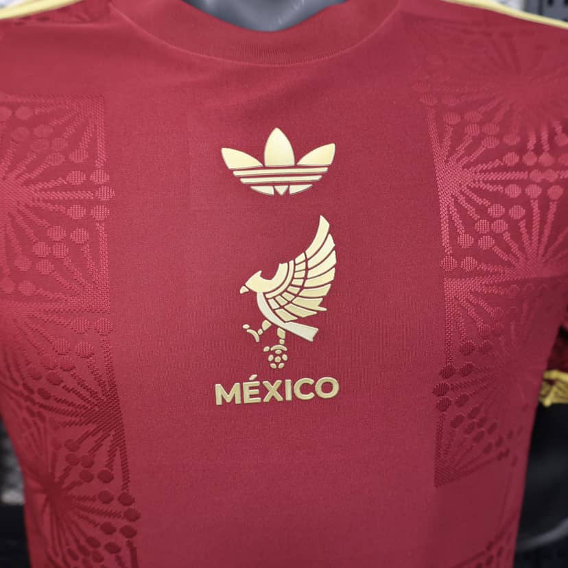 2025 Player Version Mexico National Gold cup Version Red Shirt--3