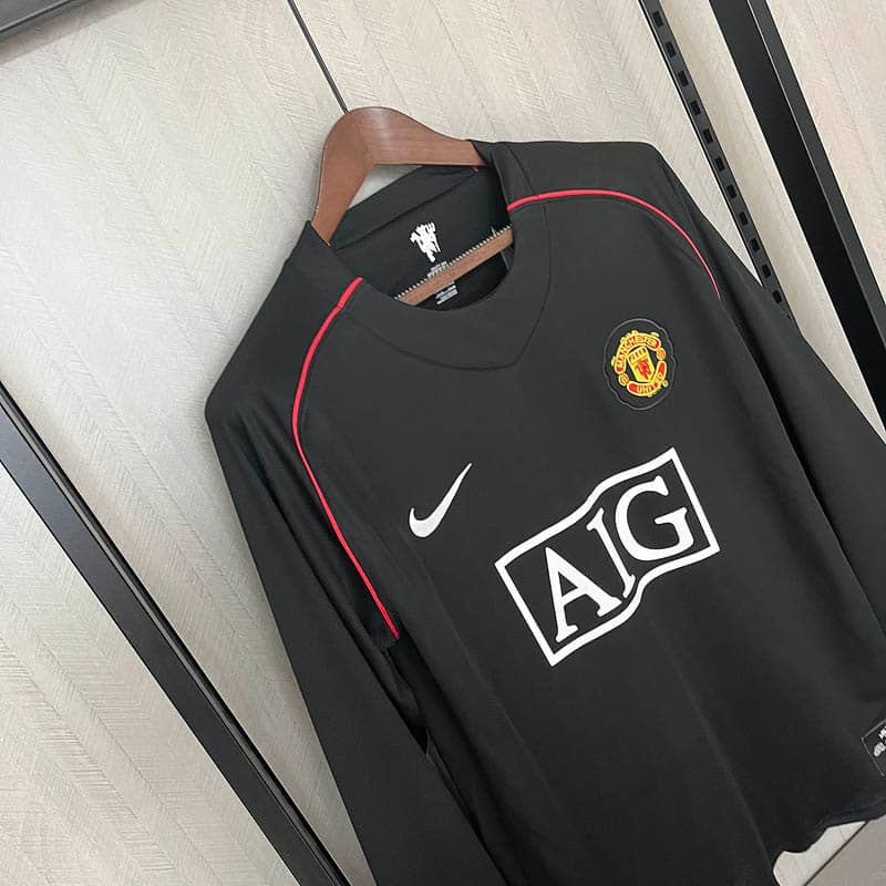 2007/2008 Retro Long Sleeve Manchester United Third Away Shirt--3