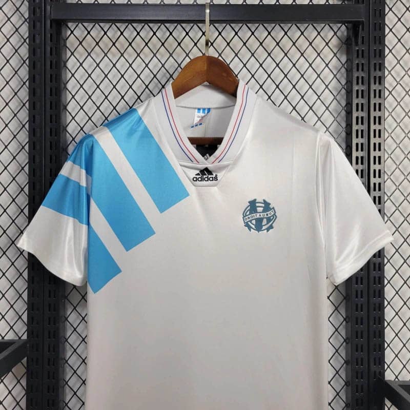 1992/1993 Retro Olympique de Marseille Home Shirt--3