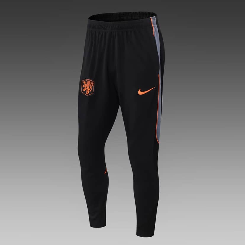 2026 Netherlands Half-Pull Training Suit Black Shirt Set--4