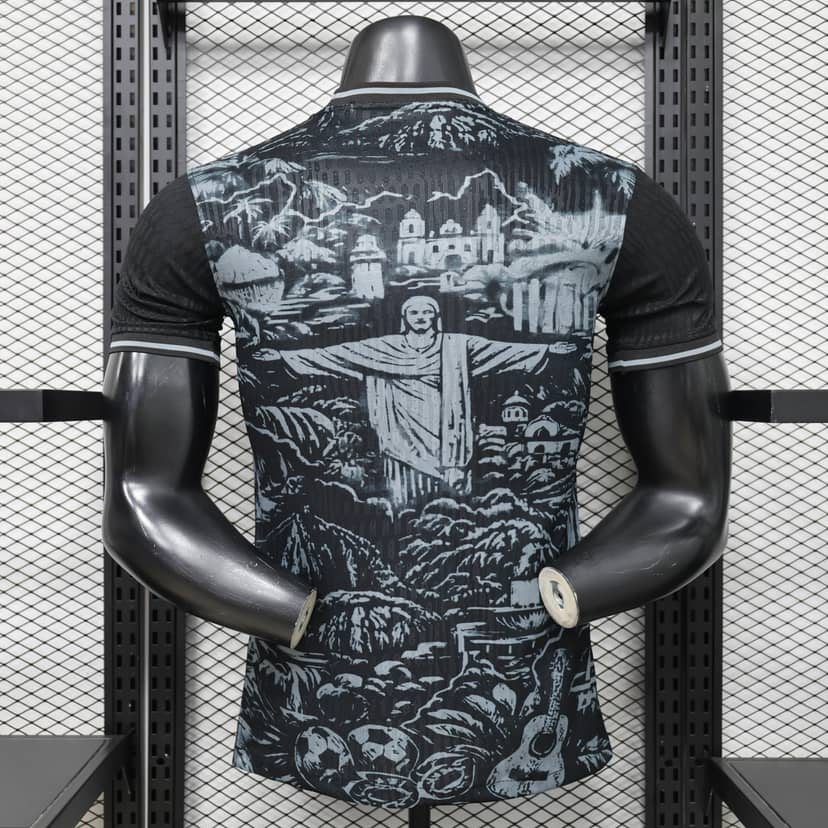 2026 Player Version Brazil Jesus Special Edition Black Shirt--1