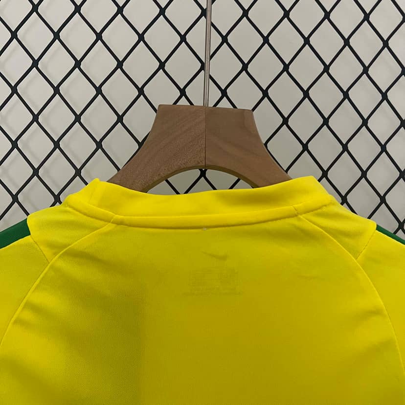 2002 Retro Brazil Home Shirt Kids Size--3