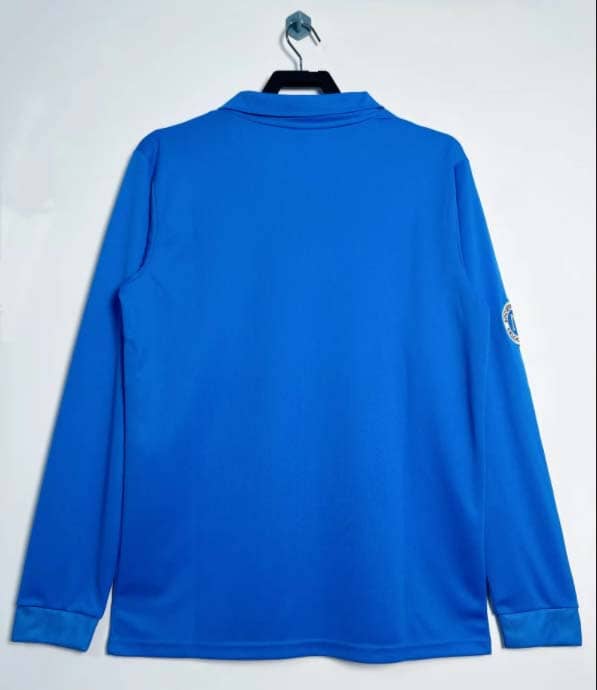 1987/1988 Retro Long Sleeve Napoli Home Jersey--1