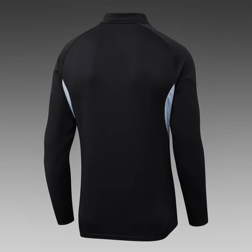 2025 Algeria National Team Half-Pull Training Suit Black Shirt Set--3