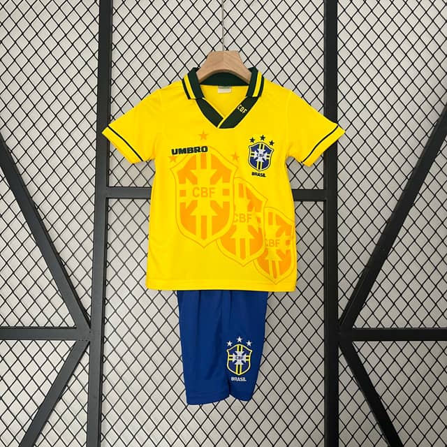 1994 Retro Brazil Home Shirt Kids Size