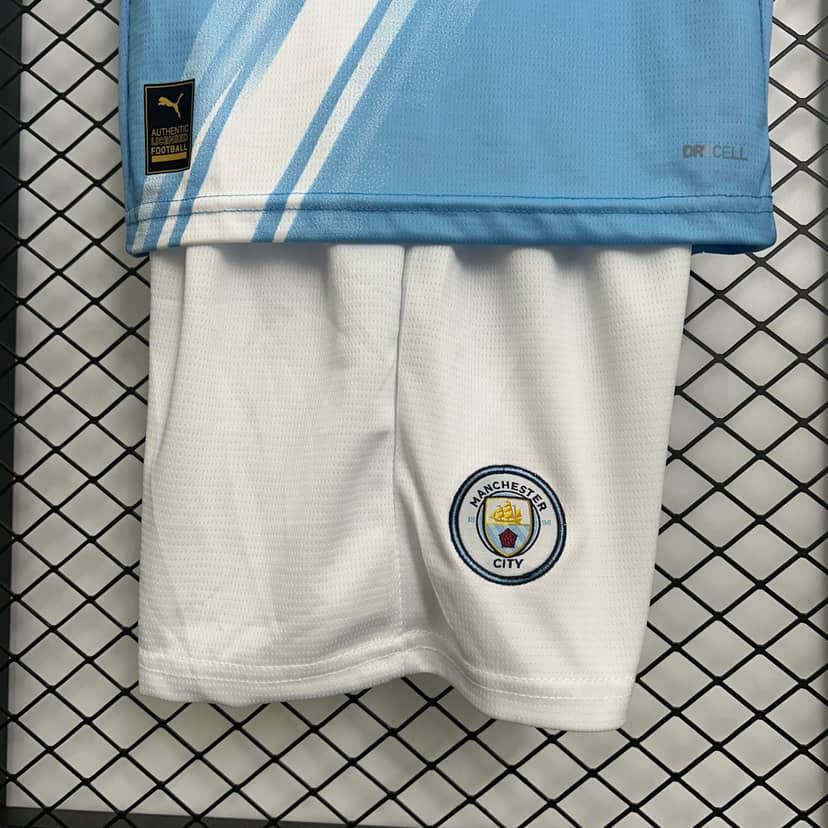 2025/2026 Manchester City Home Shirt Kids Size--7