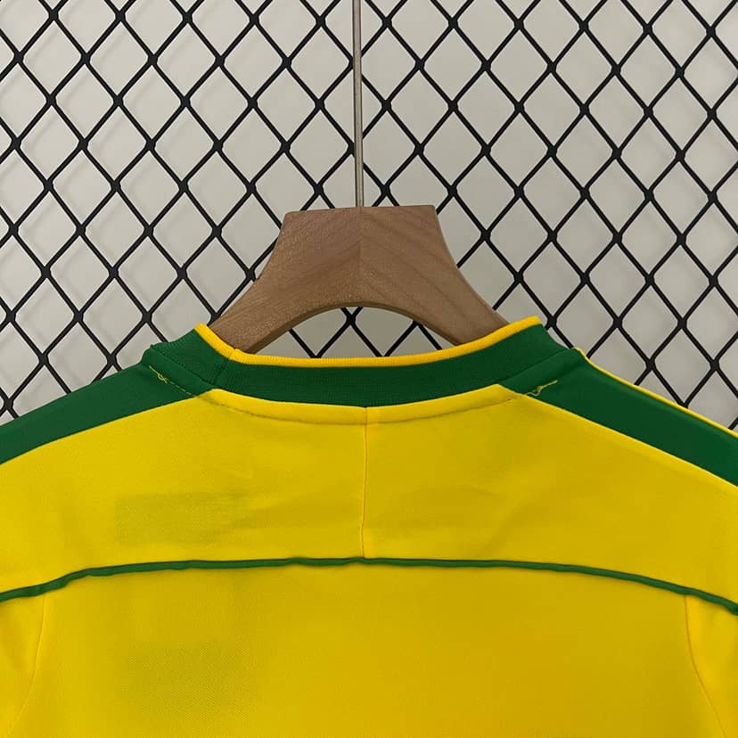 1998 Retro Brazil Home Shirt Kids Size--3