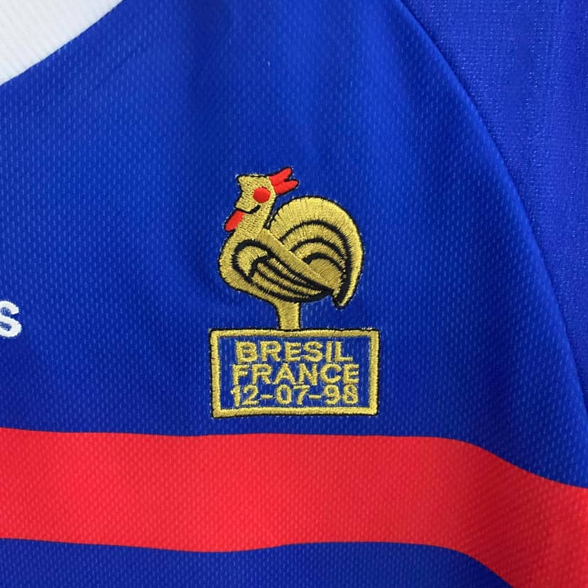 1998 Retro Long Sleeve France Home Shirt--6