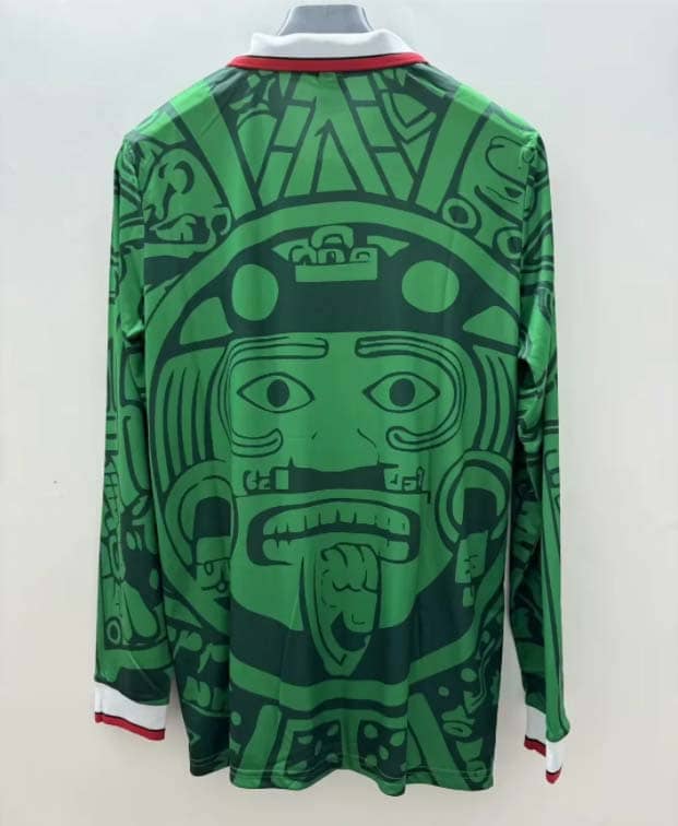 1998 Retro Long Sleeve Mexico Home Shirt--1