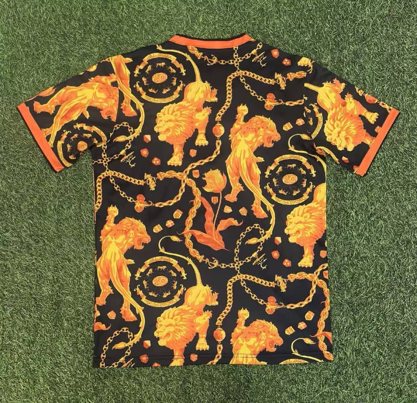 2026 Netherlands National Team Collaboration Black-Orange Shirt--1