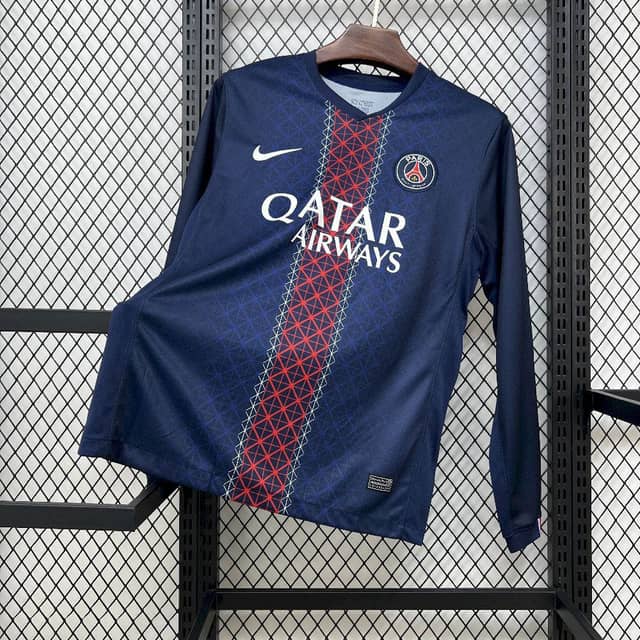 2025/2026 Long Sleeve Psg Paris Saint-Germain Home Shirt