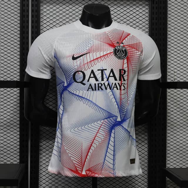 2026/2027 Player Version Psg Paris Saint-Germain Pre-Match Training Uniform White Shirt