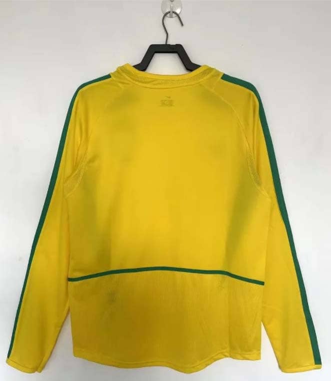 2002 Retro Long Sleeve Brazil Home Shirt--1