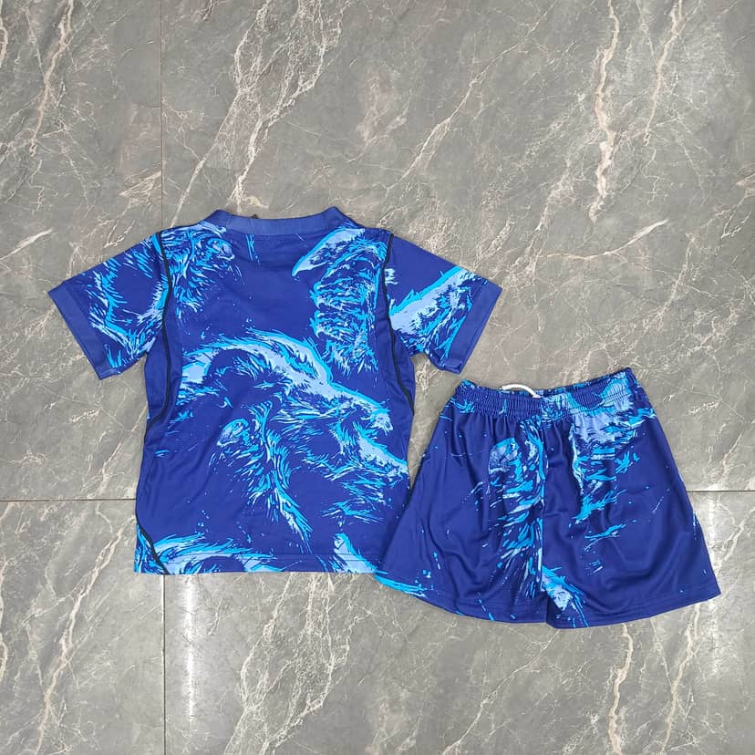 2026 England Goalkeeper Blue Shirt Kids Size--1