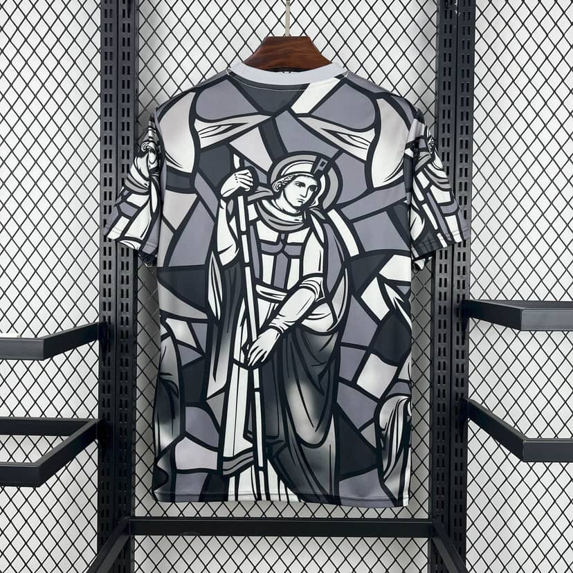 2026 England Pre-Match Collaboration Edition Grey Crew Neck Shirt--1