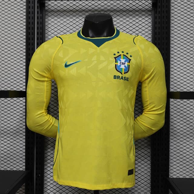2026 Player Version Long Sleeve Brazil Home Shirt
