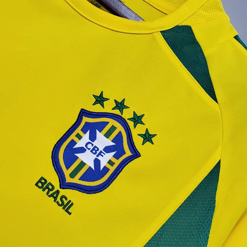 2002 Retro Brazil Jersey Home--4