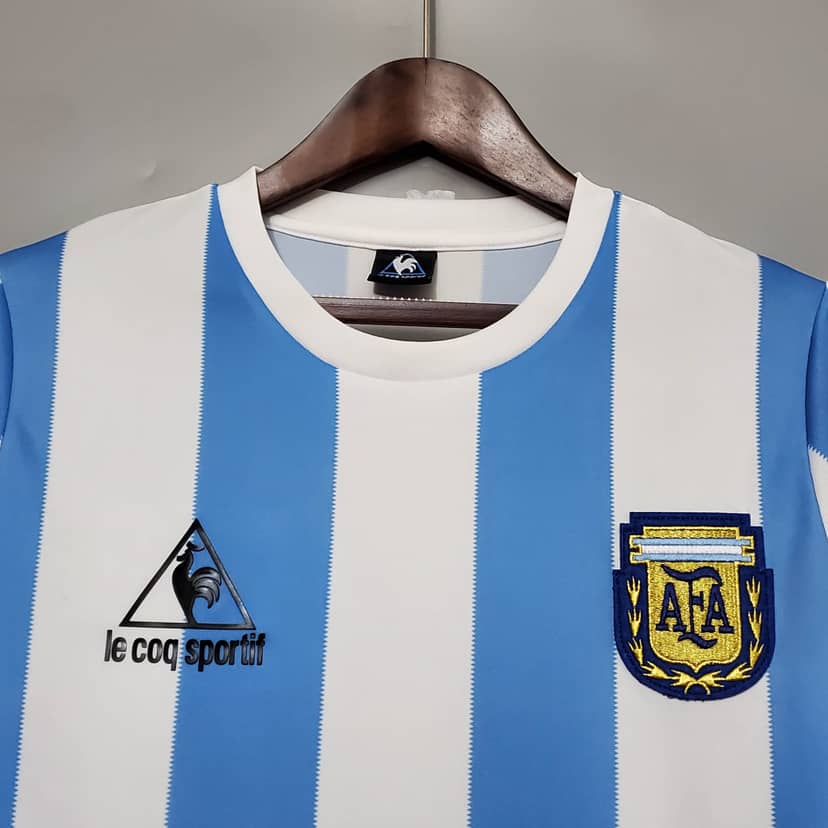 1986 Retro Argentina National Team Home Jersey--2