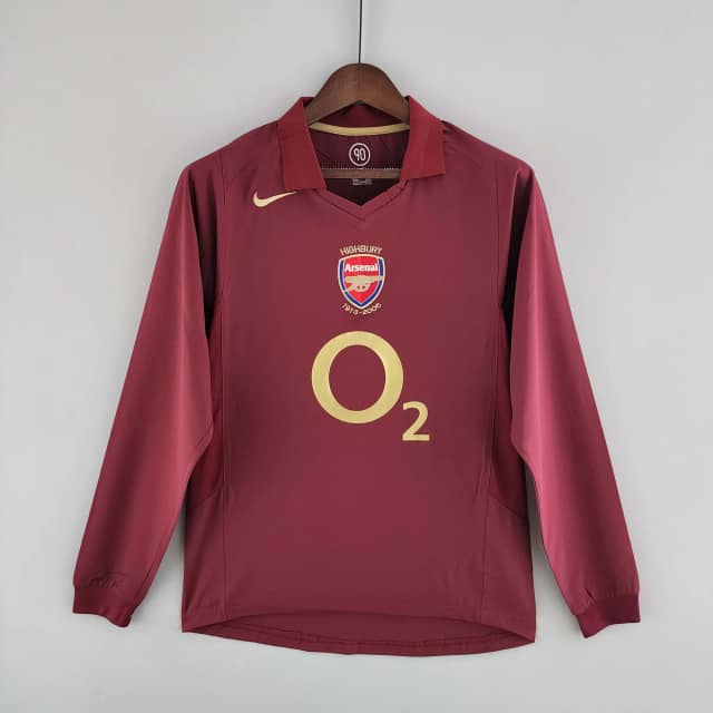 2005/2006 Retro Long Sleeve Arsenal Home Shirt